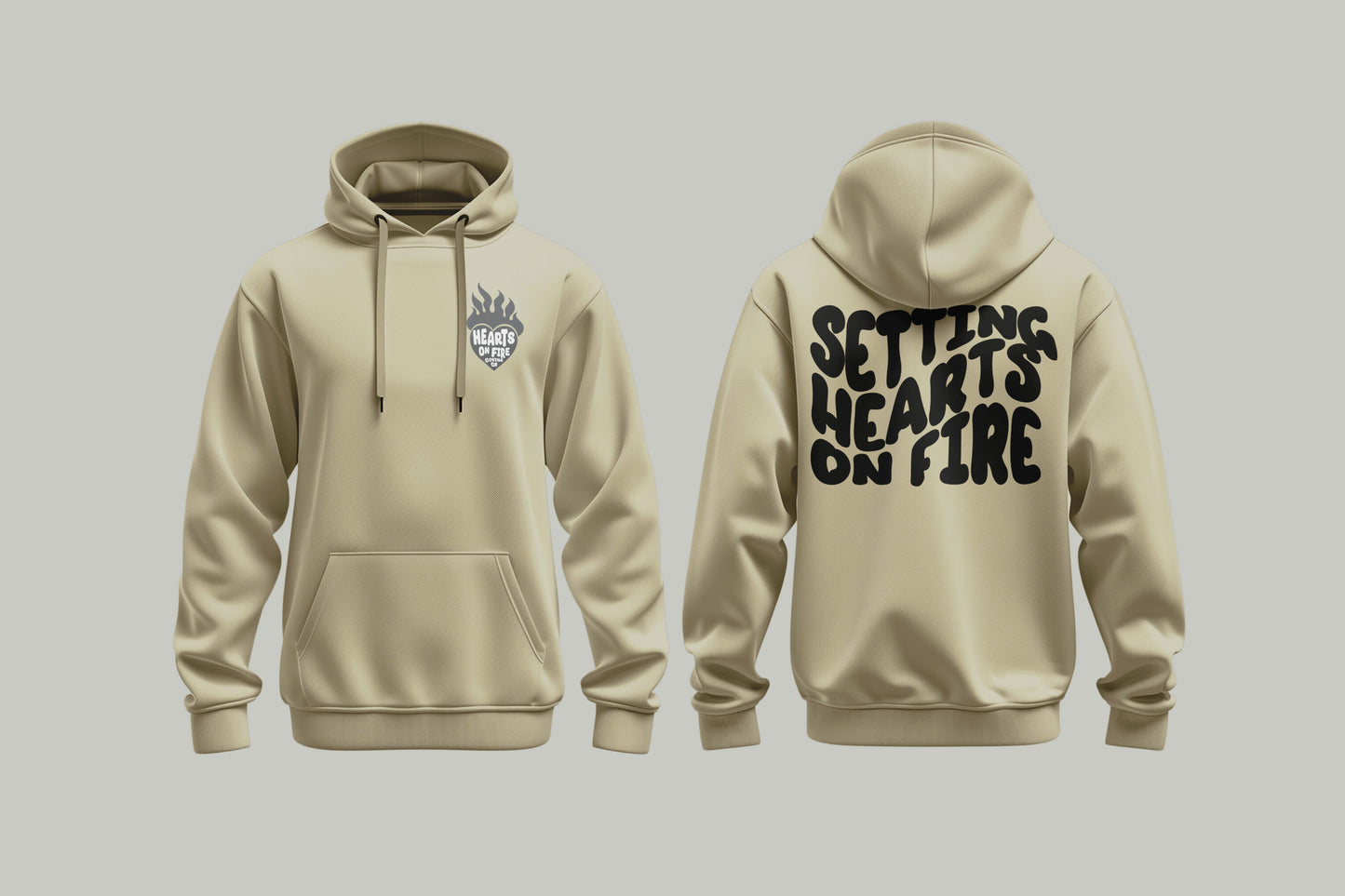 Cream “Setting Hearts on Fire” Hoodie